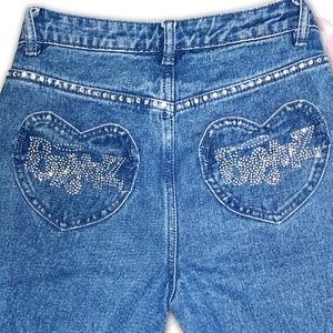 Bratz x Dolls Kill Rhinestone Heart Jeans